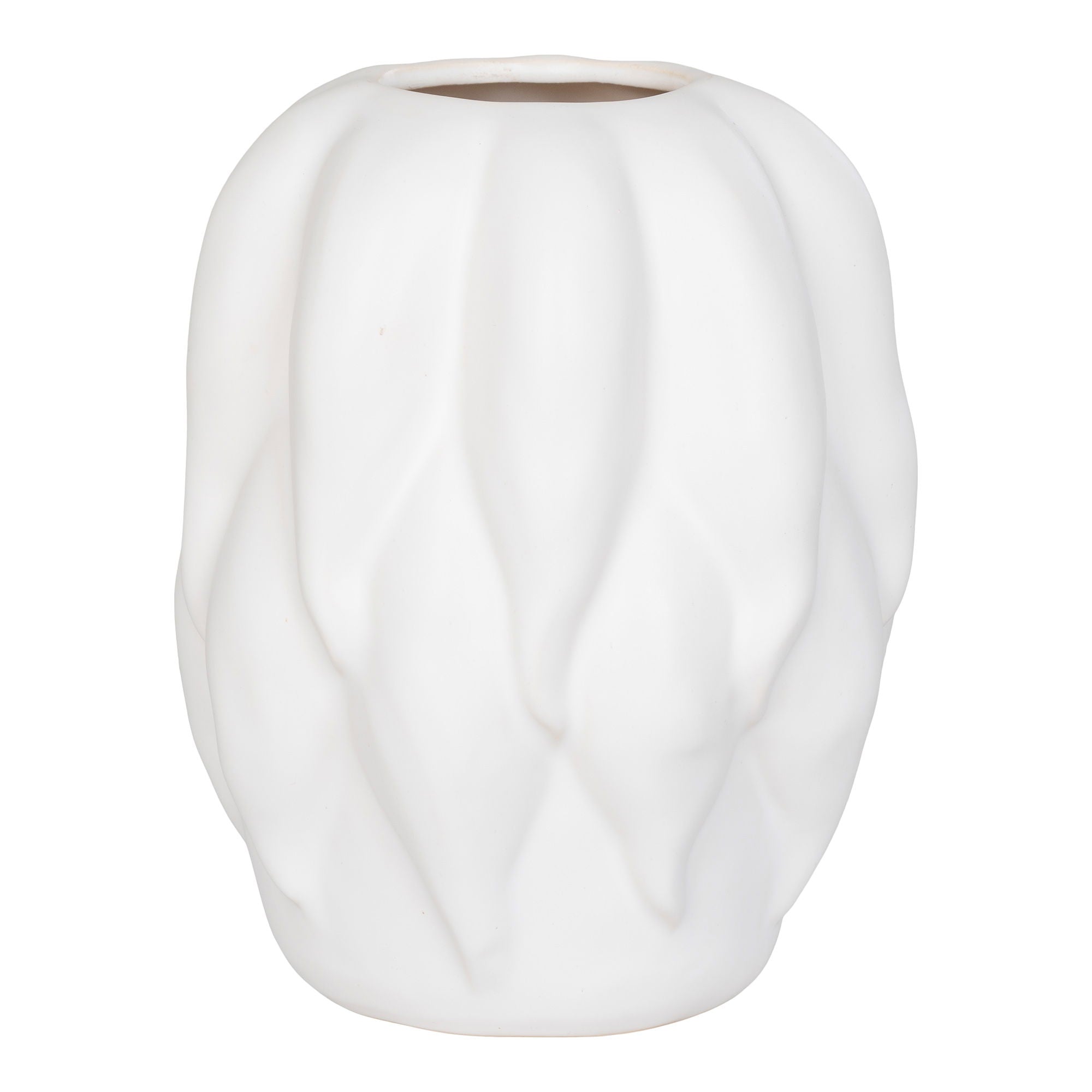 Vase „Luma“ – Keramik, beige, 19,5×19,5×26 cm